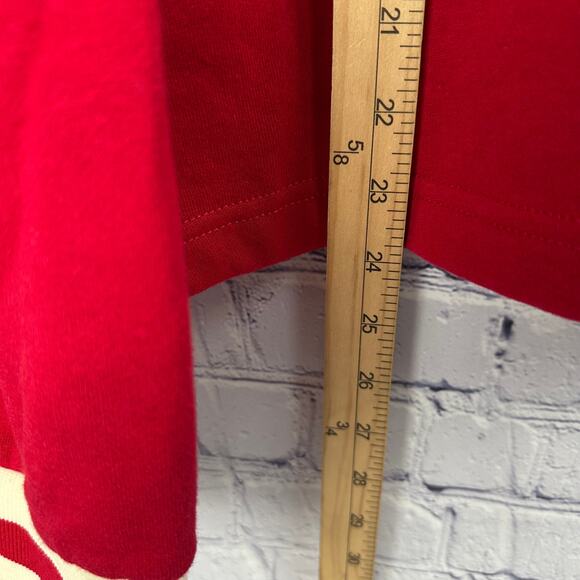 Disney Parks Christmas Sweater Mickey & Minnie Red COZY Crop Crewneck 2XL - Picture 7 of 9